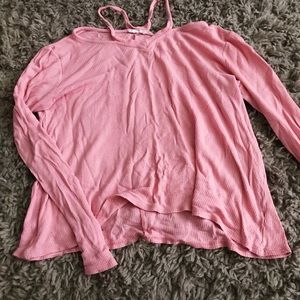 Long sleeve pink top
